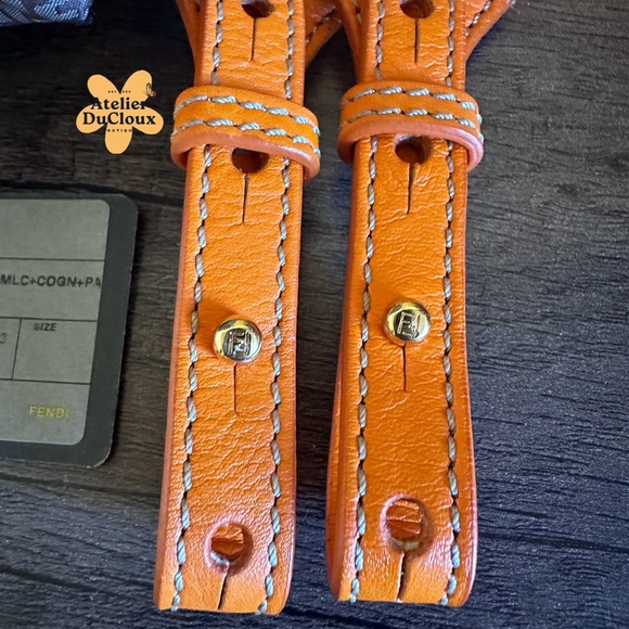 Vintage 2012 Authentic Fendi Mini Shopper Nylon mini Wristlet zucchino Pouch - Picture 15 of 16